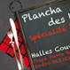 Carte de visite pour le restaurant La Plancha des Halles à Beziers